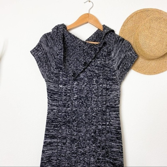 Calvin Klein Heather Black Sweater Dress w Cowl Neck Size S Small - Picture 4 of 12